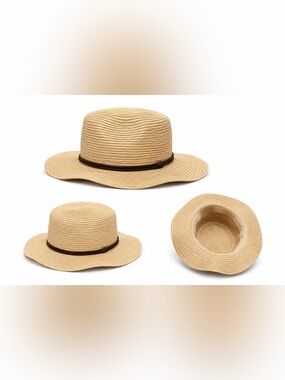 Unisex Fedora Cream Hat with Strap